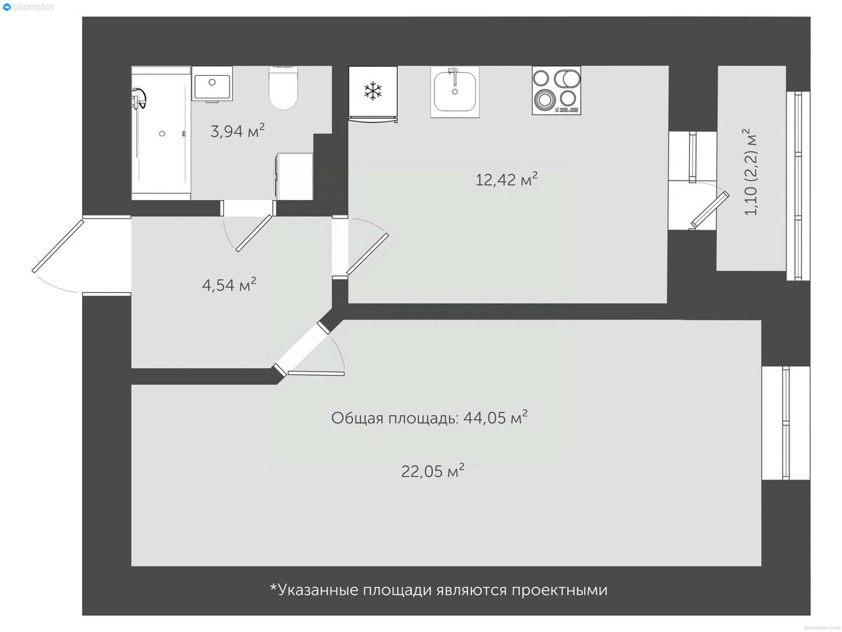 Продаю однокомнатную квартиру 43,4м² Суздальское ш., 64, Ярославль,  Ярославская область - база ЦИАН, объявление 300939770