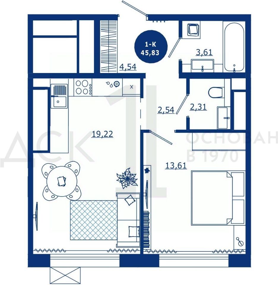 Продажа однокомнатной квартиры 45,8м² ул. 30 лет Победы, 40, Сургут,  Ханты-Мансийский АО - база ЦИАН, объявление 301021144