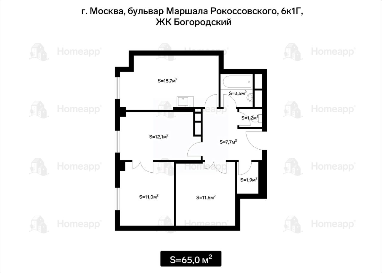 Купить квартиру в ЖК Богородский в Москве от застройщика, официальный сайт  жилого комплекса Богородский, цены на квартиры, планировки. Найдено 3  объявления.