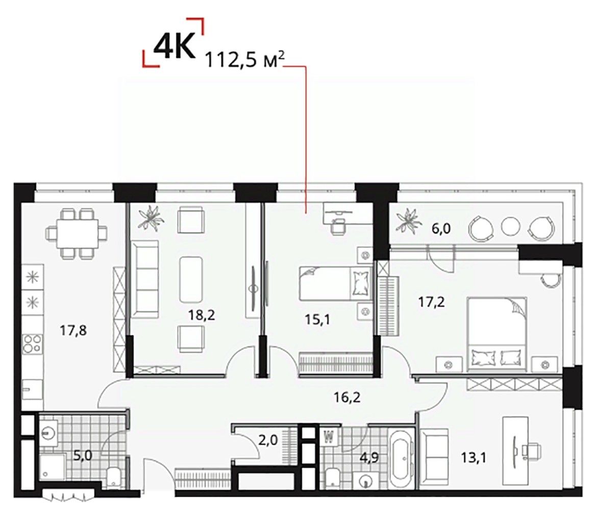 Продаю четырехкомнатную квартиру 112,5м² Авроровская ул., 6, Владивосток,  Приморский край - база ЦИАН, объявление 301169108