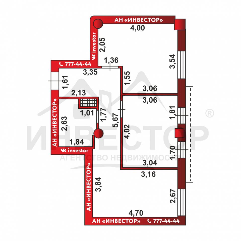 Купить двухкомнатную квартиру 55м² ул. Энтузиастов, 30Б, Челябинск,  Челябинская область - база ЦИАН, объявление 301123221