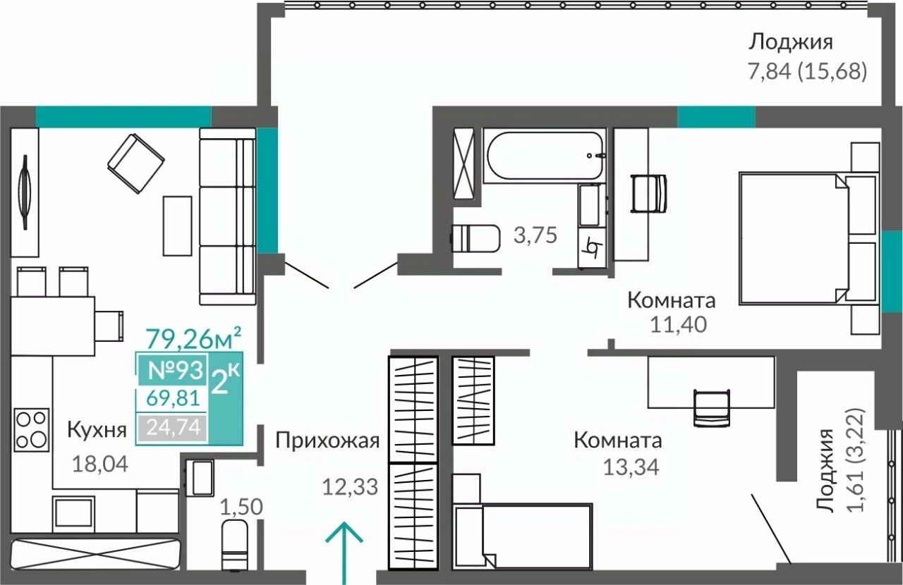 Купить 2-комнатную квартиру в микрорайоне Крымская роза в городе Симферополь,  продажа двухкомнатных квартир во вторичке и первичке на Циан. Найдено 164  объявления