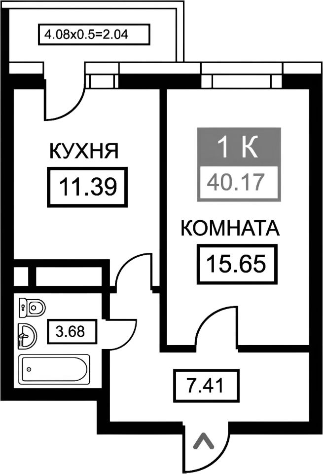 Планировка этой квартиры по данным Циан