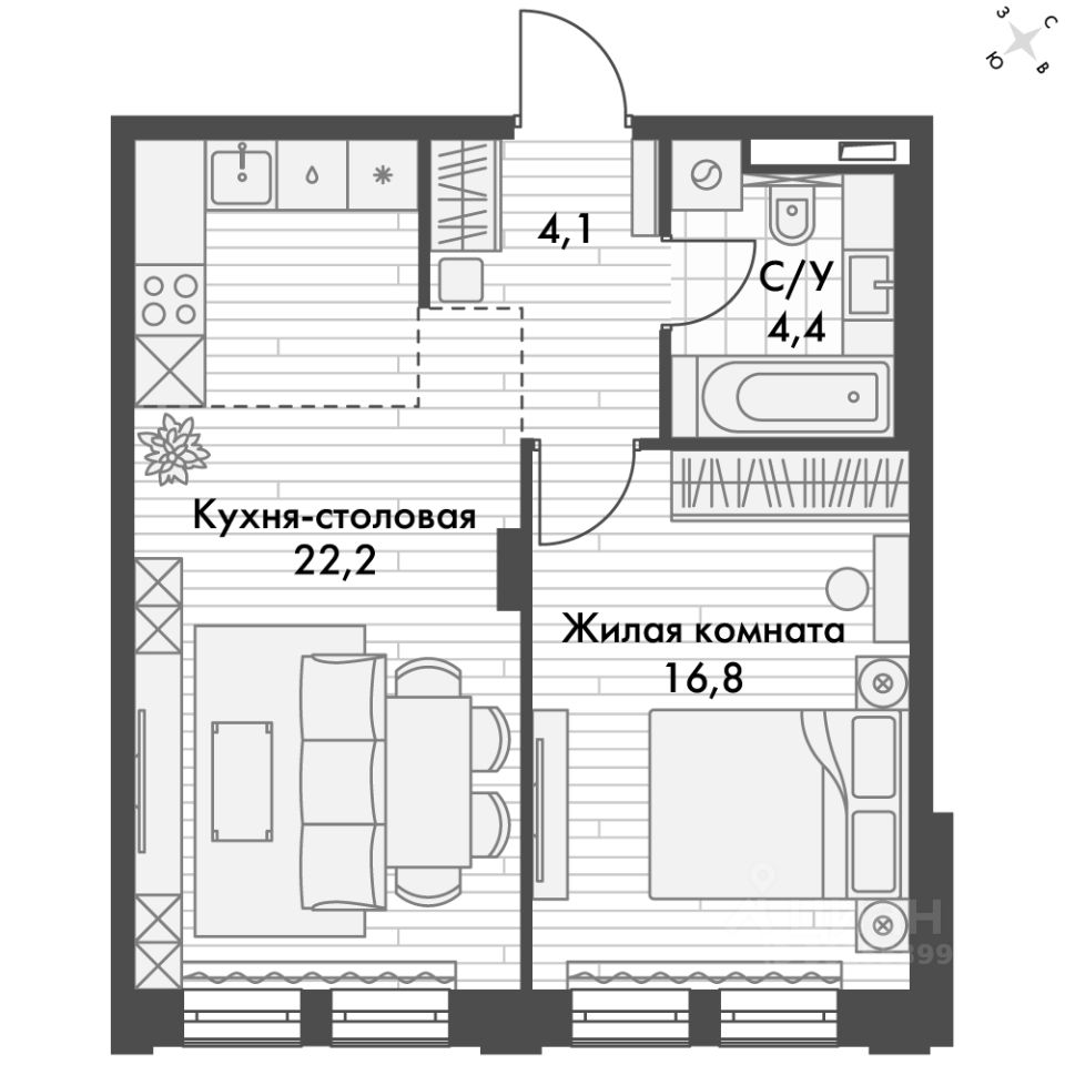 Купить 2-комнатную квартиру на 7 этаже в микрорайоне Некрасовская в городе  Владивосток. Найдено 5 объявлений.