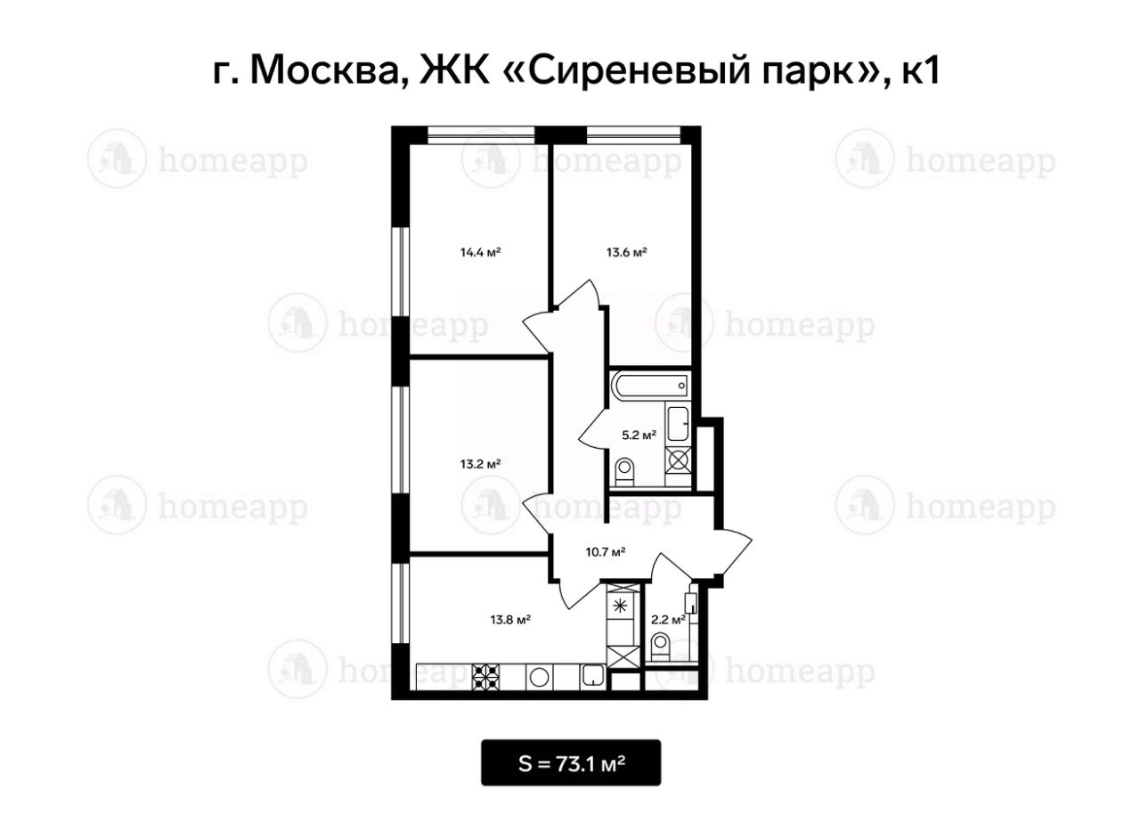 Купить 3-комнатную квартиру на 8 этаже станция Измайлово (МЦК). Найдено 4  объявления.