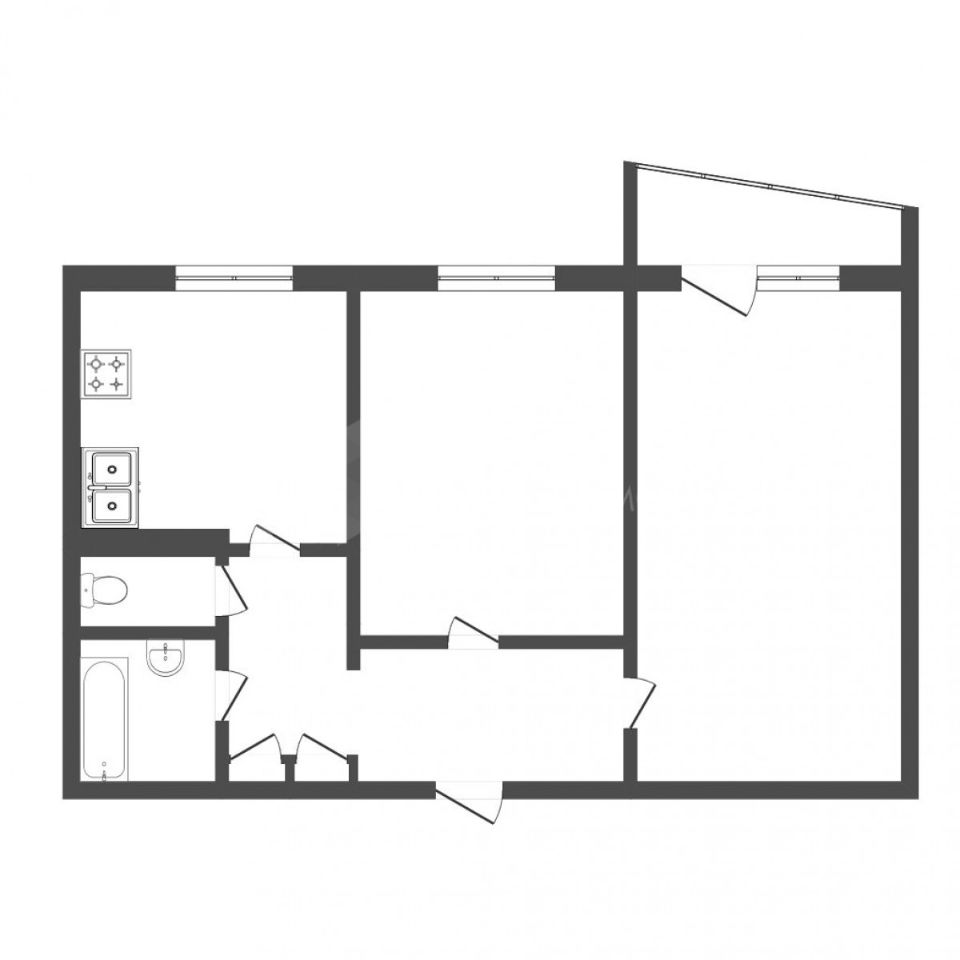 Планировка этой квартиры по данным Циан
