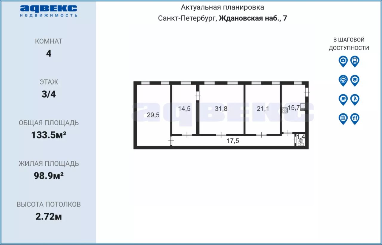 Купить квартиру на набережной Ждановская в Санкт-Петербурге, продажа  квартир во вторичке и первичке на Циан. Найдено 8 объявлений