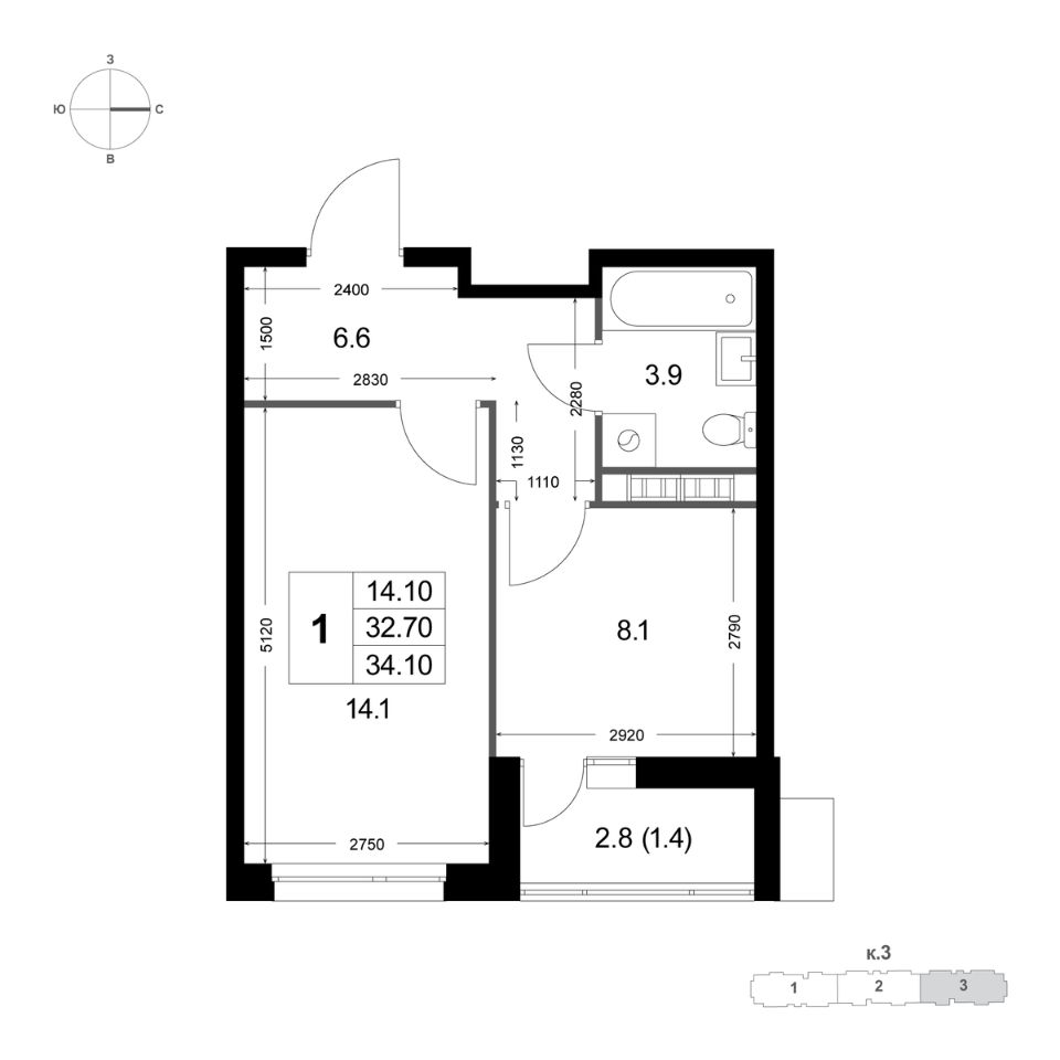 Продажа однокомнатной квартиры 34,1м² Московская область, Люберцы городской  округ, Красково дп, Коренево поселок - база ЦИАН, объявление 301714258