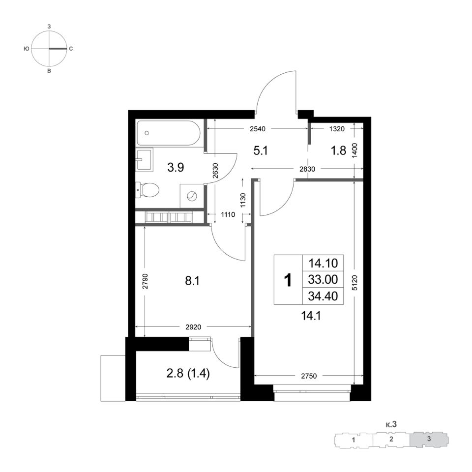 Продаю однокомнатную квартиру 34,4м² Московская область, Люберцы городской  округ, Красково дп, Коренево поселок - база ЦИАН, объявление 301714277