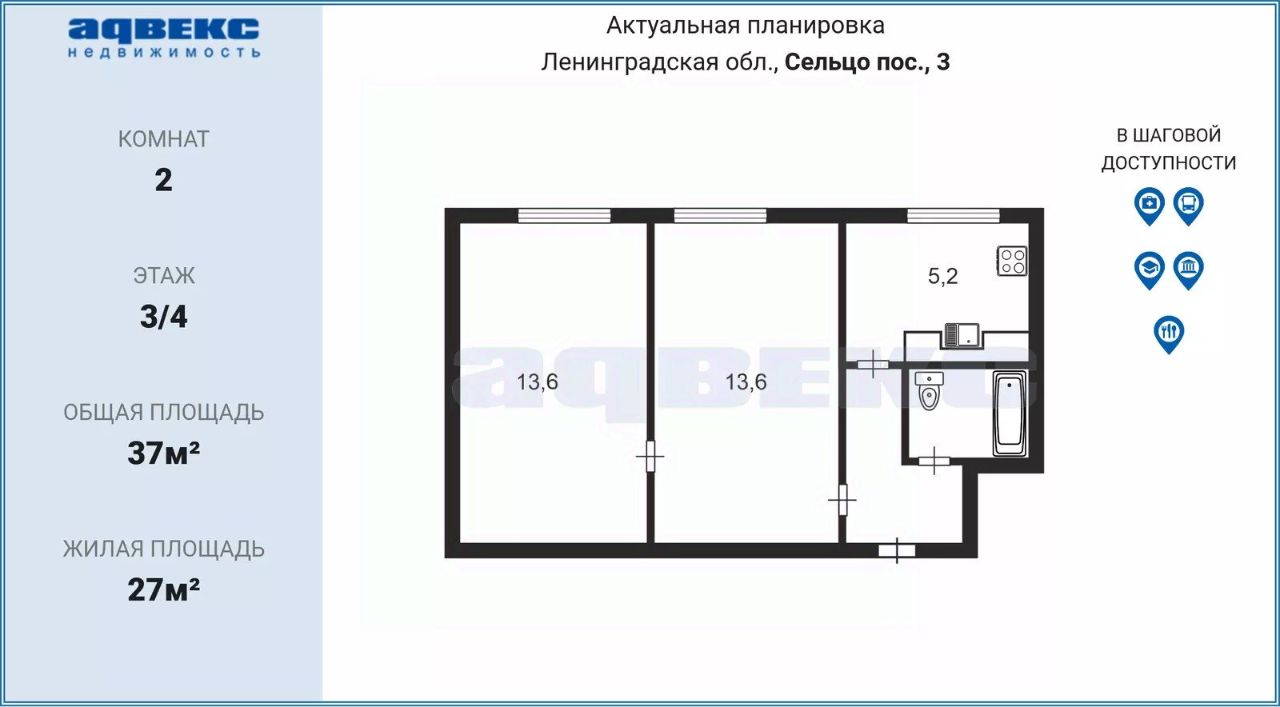 Купить квартиру в поселке Сельцо Волосовского района, продажа квартир во  вторичке и первичке на Циан. Найдено 3 объявления