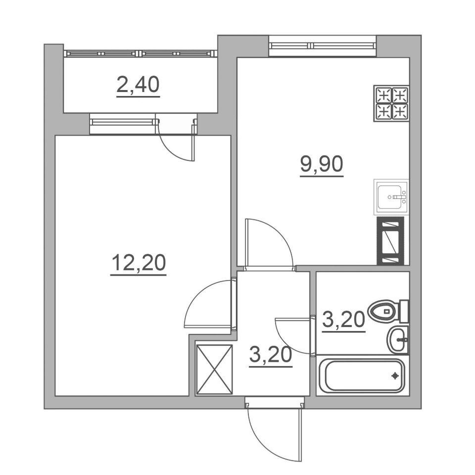 Купить однокомнатную квартиру 30,9м² Всеволожск, Ленинградская область,  Всеволожский район, Промышленный район Коммунально-складская зона, м.  Девяткино - база ЦИАН, объявление 301294725