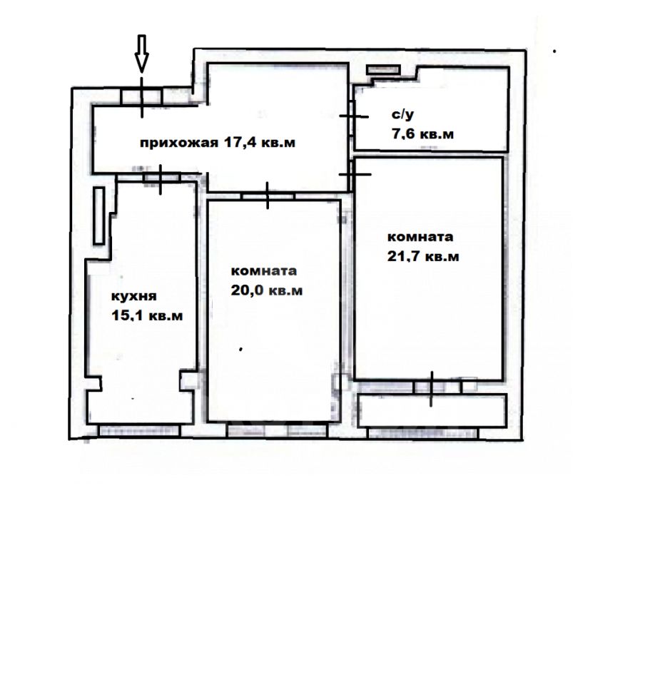 Продажа двухкомнатной квартиры 85м² ул. Гайдара, 122, Калининград,  Калининградская область - база ЦИАН, объявление 301877374