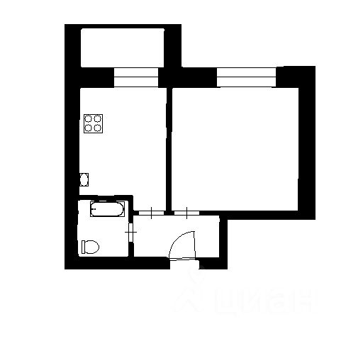 Планировка этой квартиры по данным Циан