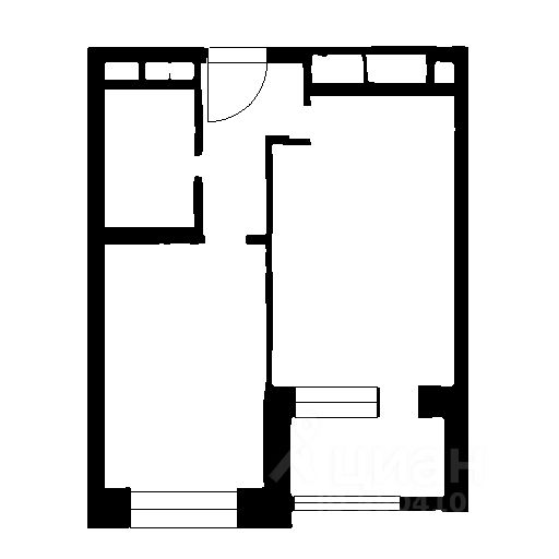 Планировка этой квартиры по данным Циан