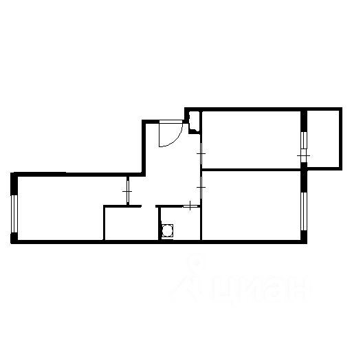 Планировка этой квартиры по данным Циан