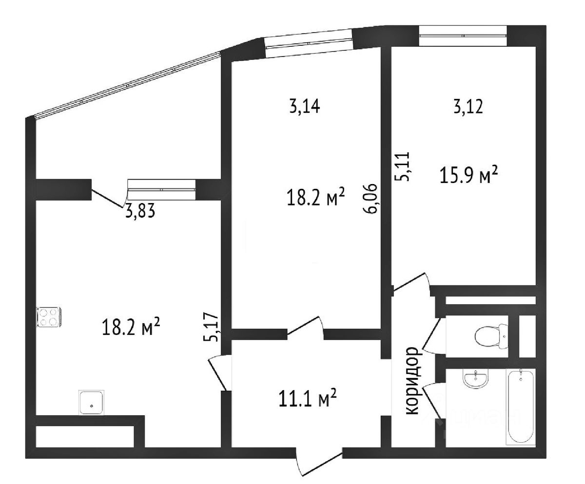 Продажа двухкомнатной квартиры 68,7м² Лихачевский просп., 74к2,  Долгопрудный, Московская область, Долгопрудный городской округ, м.  Долгопрудная - база ЦИАН, объявление 302197828