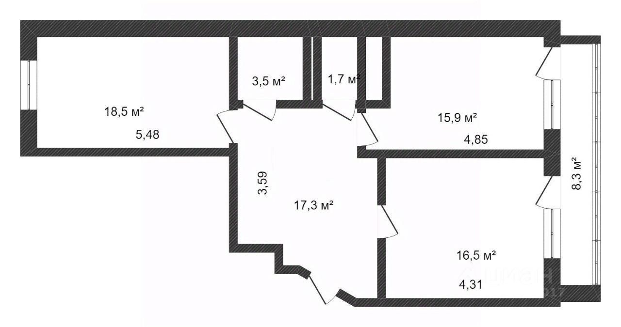 Купить 2-комнатную квартиру в ЖК Зиповская 5/14 в Краснодаре от  застройщика, официальный сайт жилого комплекса Зиповская 5/14, цены на  квартиры, планировки. Найдено 1 объявление.