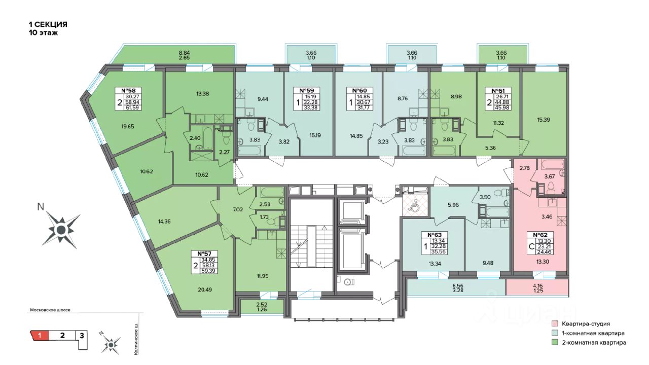 Продажа однокомнатной квартиры 35,6м² Санкт-Петербург, Шушары поселок,  Ленсоветовский территория, м. Шушары - база ЦИАН, объявление 302306182