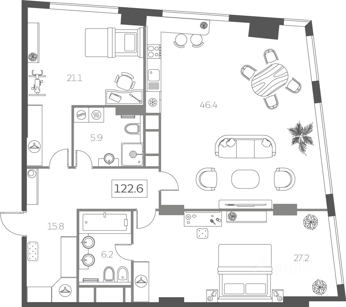 Купить квартиру в ЖК Sky House в Москве от застройщика, официальный сайт  жилого комплекса Sky House, цены на квартиры, планировки. Найдено 167  объявлений.