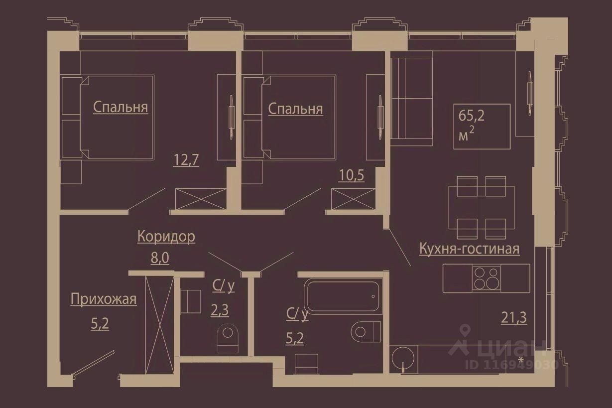 Купить 3-комнатную квартиру на улице Чаплыгина в городе Новосибирск,  продажа трехкомнатных квартир во вторичке и первичке на Циан. Найдено 63  объявления