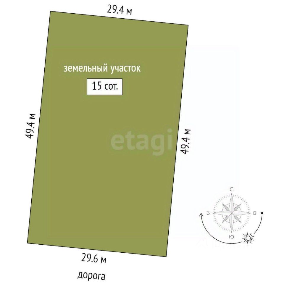 Продажа участка 15сот. проезд 18-й, Ханты-Мансийский АО, Нягань городской  округ, № 2 садоводческий массив - база ЦИАН, объявление 302443585