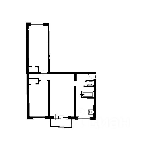 Планировка этой квартиры по данным Циан