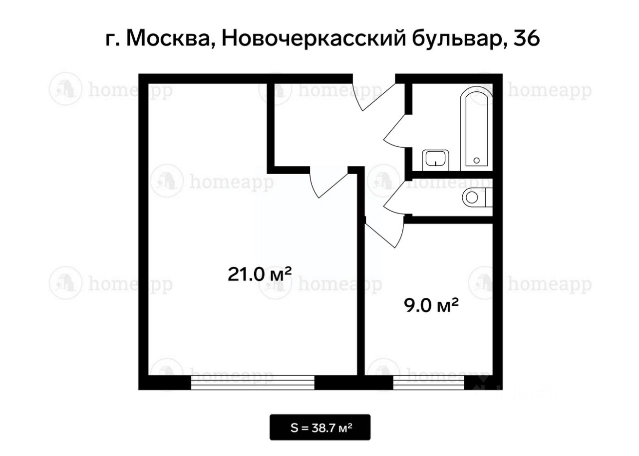 Купить квартиру на бульваре Новочеркасский дом 36 в Москве, продажа  квартир. Найдено 4 объявления.