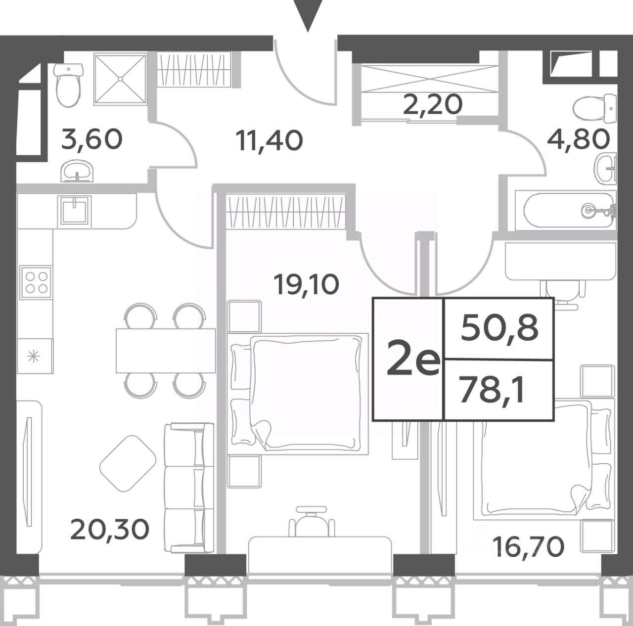 Продажа трехкомнатной квартиры 78,1м² просп. Генерала Дорохова, вл1к2,  Москва, м. Раменки - база ЦИАН, объявление 302565361