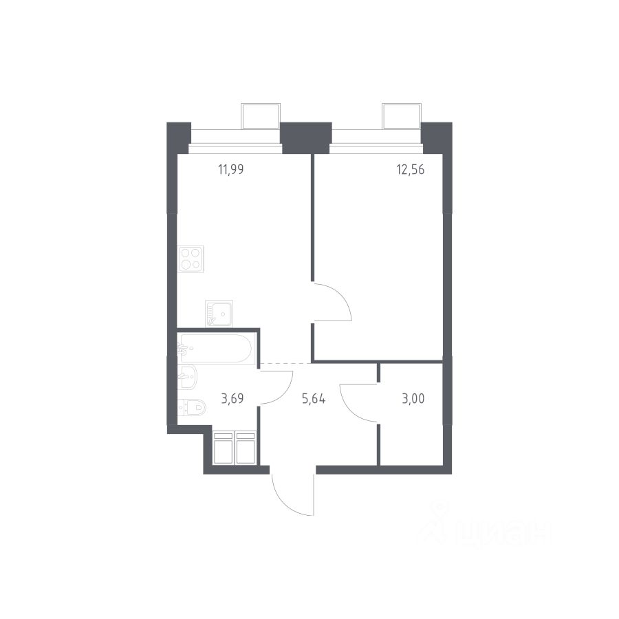 Продаю однокомнатные апартаменты 36,9м² к2.4, Москва, Мосрентген поселение,  Тропарево Парк многофункциональный комплекс, м. Румянцево - база ЦИАН,  объявление 302667695