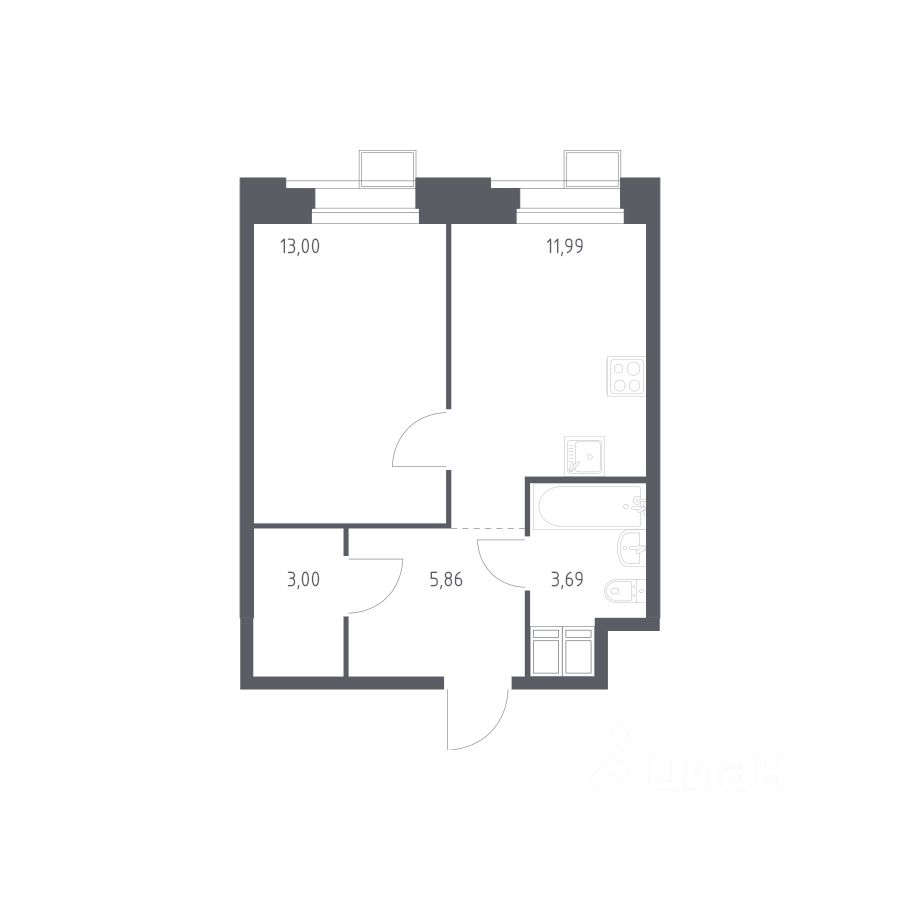 Продажа однокомнатных апартаментов 37,5м² к2.4, Москва, Мосрентген  поселение, Тропарево Парк многофункциональный комплекс, м. Румянцево - база  ЦИАН, объявление 302667649