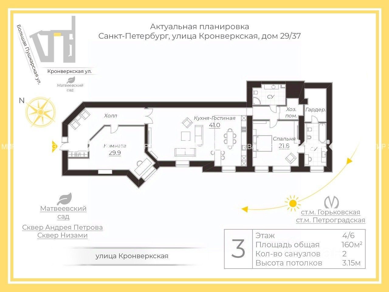 Купить квартиру на улице Кронверкская в Санкт-Петербурге, продажа квартир  во вторичке и первичке на Циан. Найдено 9 объявлений