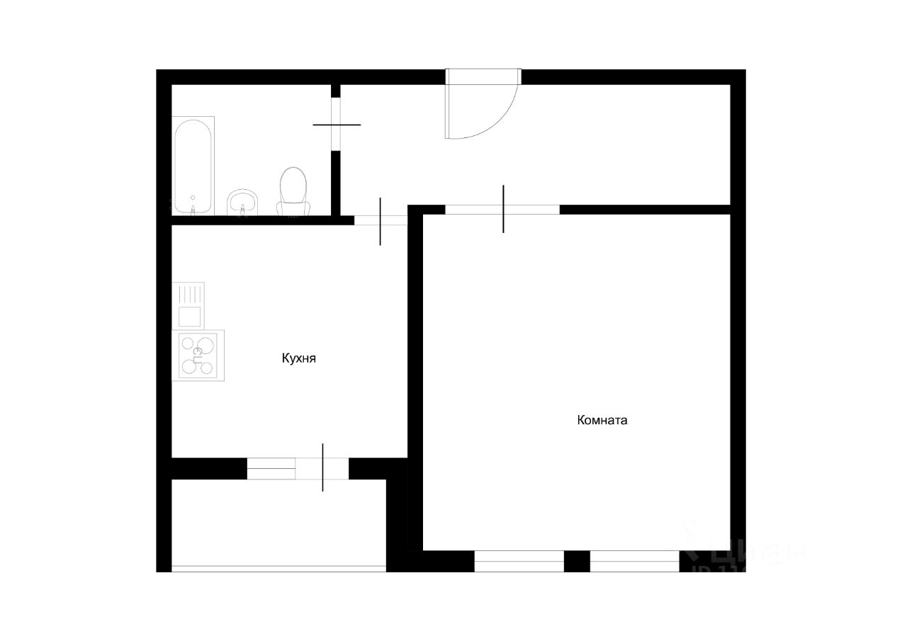 Продажа однокомнатной квартиры 38м² ул. Маяковского, 36, Балашиха,  Московская область, Балашихинский район, Балашиха городской округ,  Железнодорожный микрорайон, м. Железнодорожная - база ЦИАН, объявление  301781629