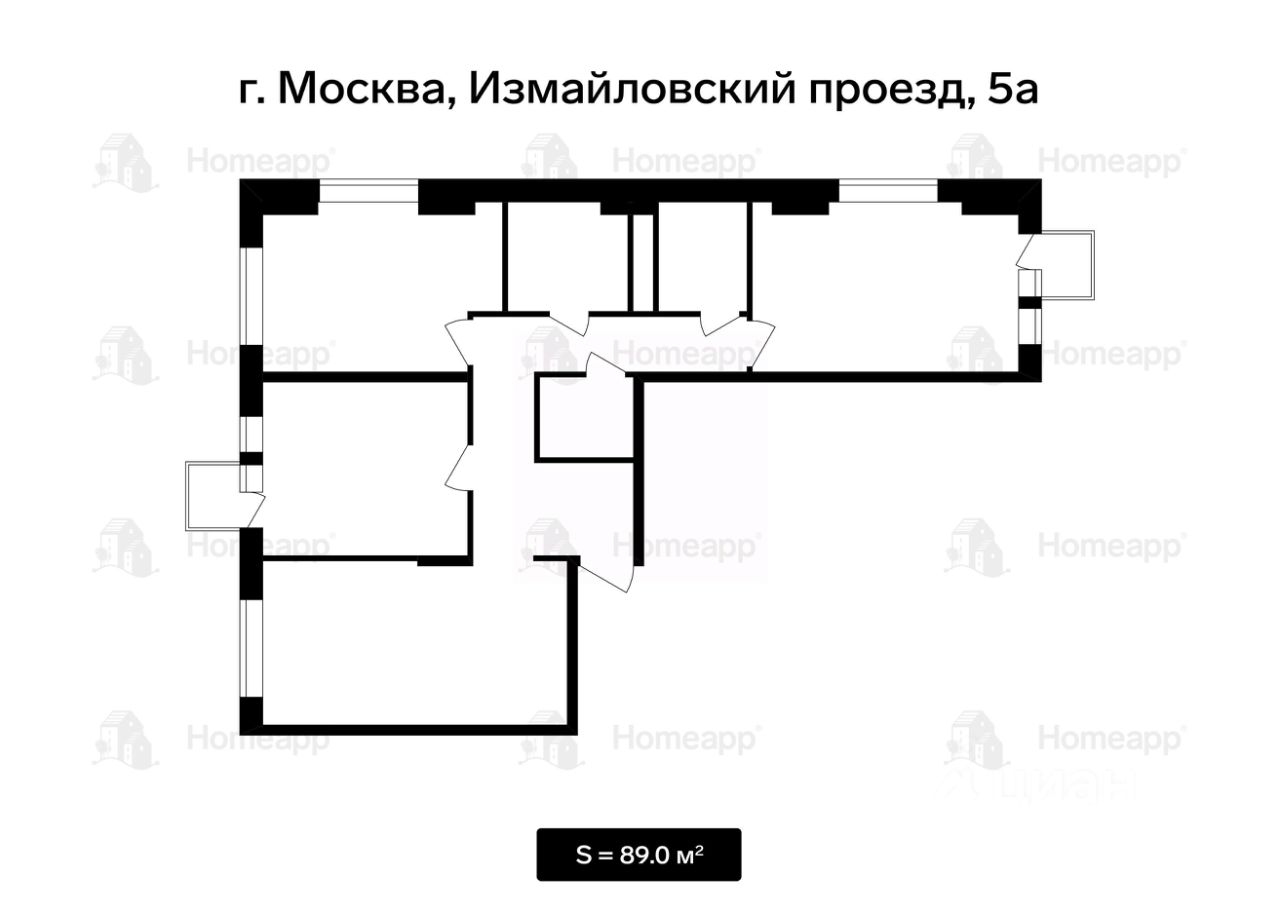 Купить 3-комнатную квартиру в районе Измайлово в Москве, продажа  трехкомнатных квартир во вторичке и первичке на Циан. Найдено 59 объявлений