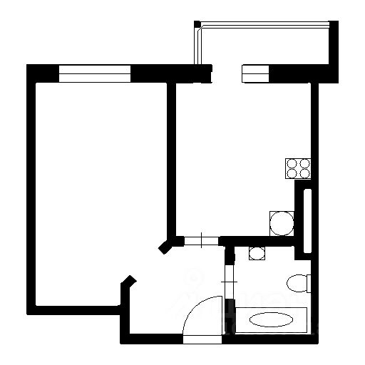 Планировка этой квартиры по данным Циан