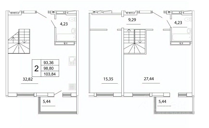 Продается2-комн.квартира,104,24м²