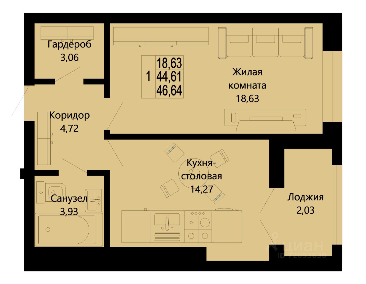 Купить 1-комнатную квартиру на улице Героя России Виталия Мариенко в городе  Калининград, продажа однокомнатных квартир во вторичке и первичке на Циан.  Найдено 18 объявлений