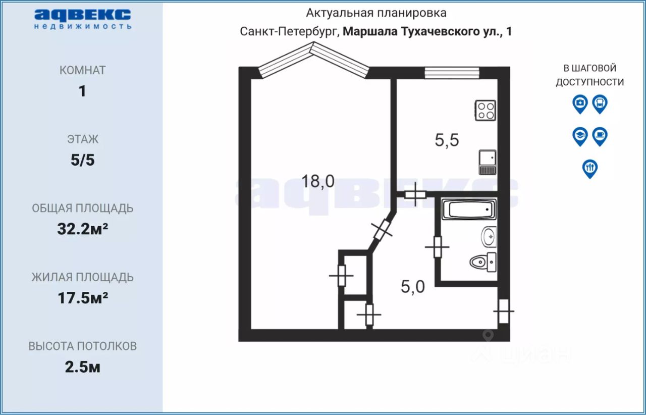 Купить квартиру на улице Маршала Тухачевского в Санкт-Петербурге, продажа  квартир во вторичке и первичке на Циан. Найдено 35 объявлений