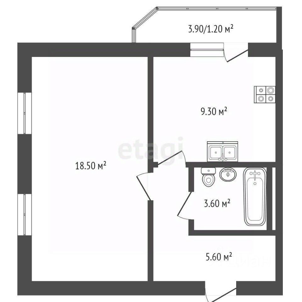 Купить однокомнатную квартиру 38,2м² ул. Летчика Каберова, 11, Вологда,  Вологодская область - база ЦИАН, объявление 303000096