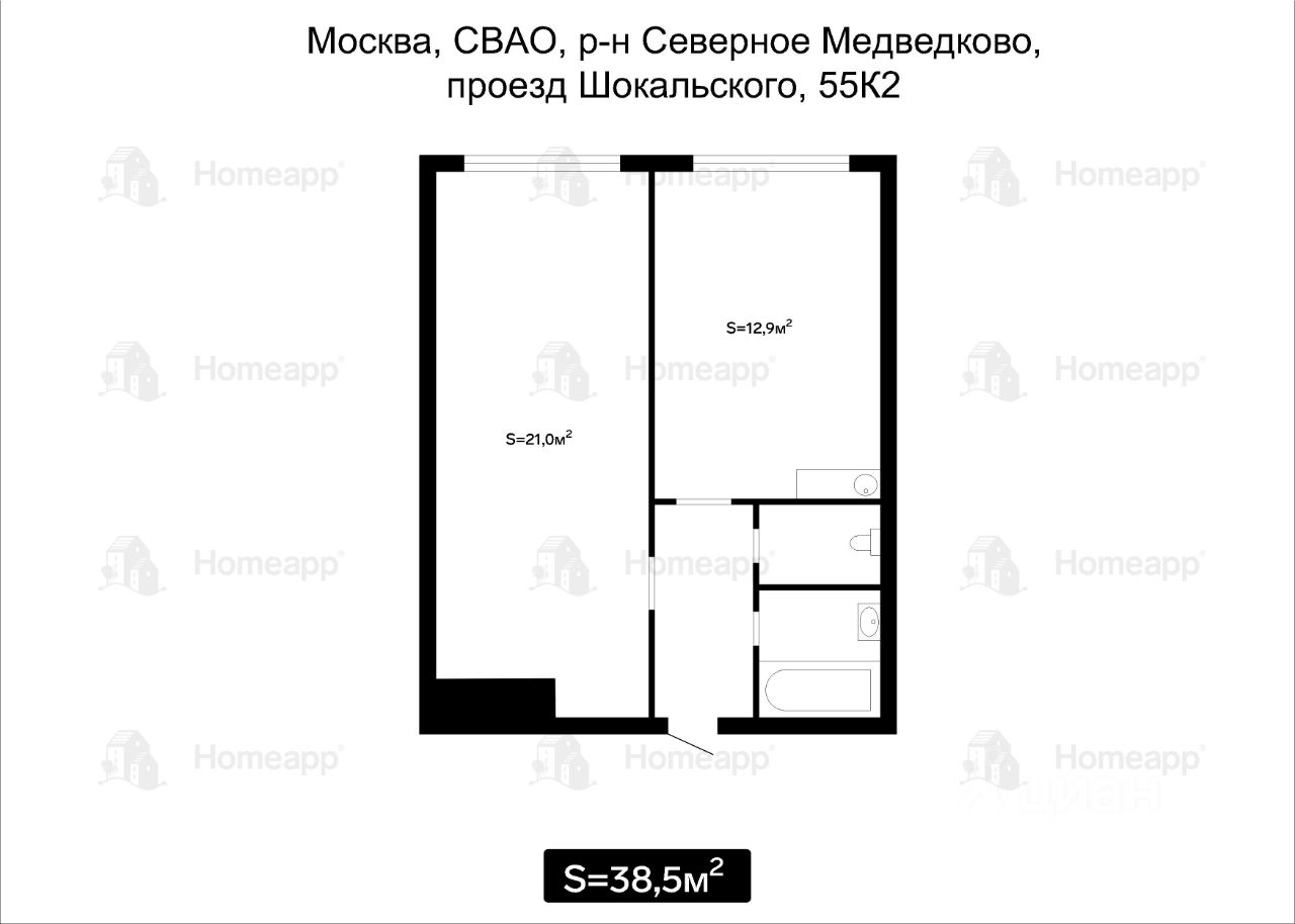 Купить 1-комнатную квартиру вторичка в районе Северное Медведково в Москве,  продажа 1-комнатных квартир на вторичном рынке. Найдено 87 объявлений.