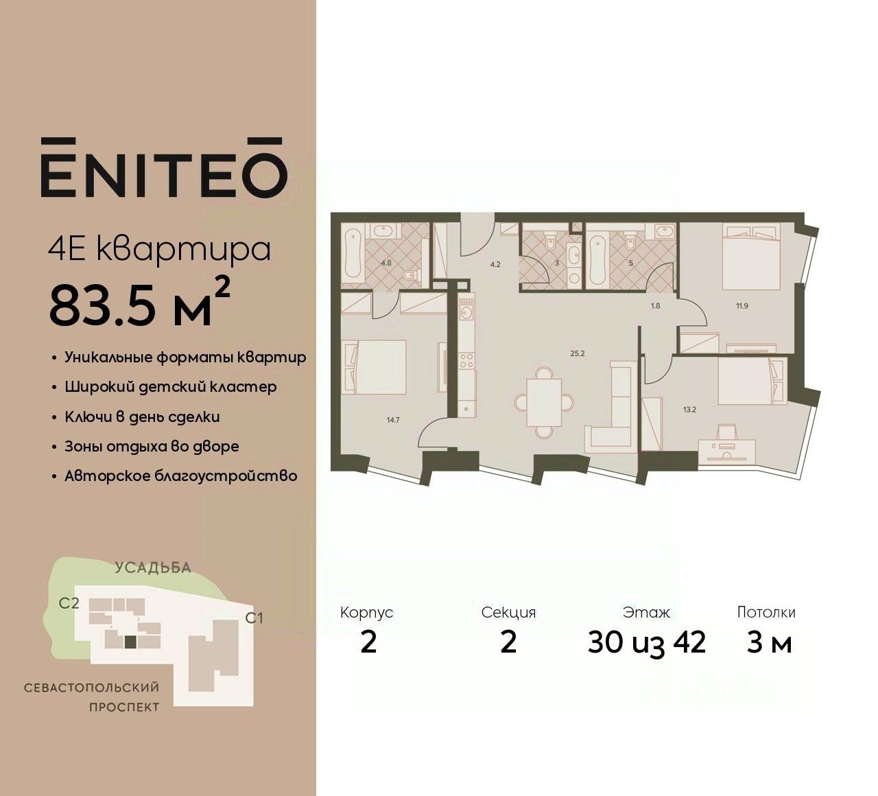 Купить 4-комнатную квартиру рядом с метро Крымская, продажа  четырехкомнатных квартир во вторичке и первичке на Циан. Найдено 12  объявлений