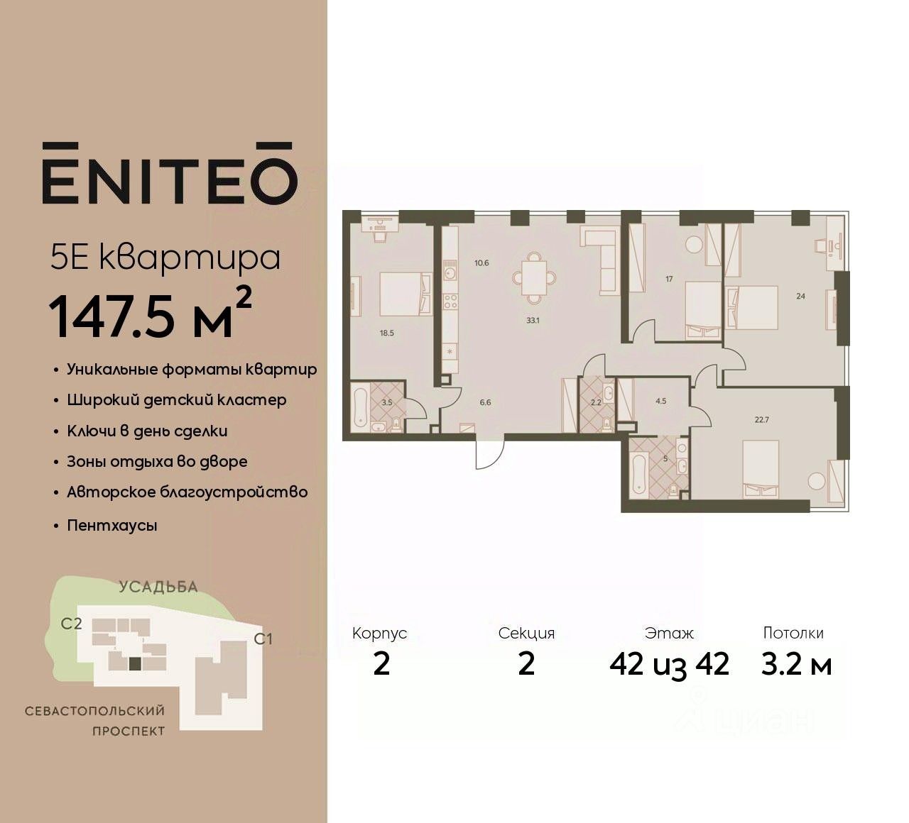 Купить 5-комнатную квартиру рядом с метро Академическая, продажа  пятикомнатных квартир во вторичке и первичке на Циан. Найдено 2 объявления