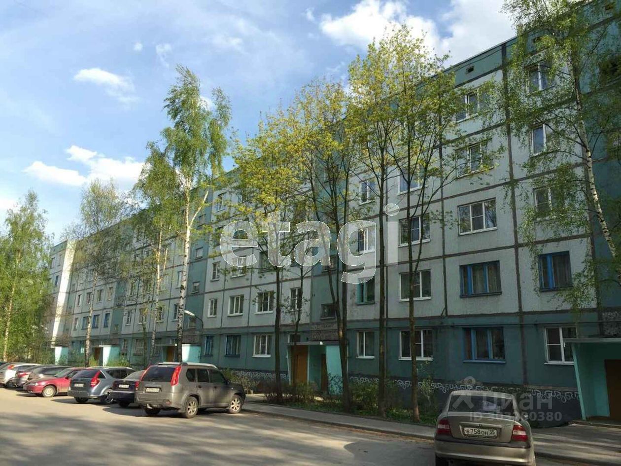 Продажа трехкомнатной квартиры 59,1м² ул. Южакова, 78, Вологда, Вологодская  область - база ЦИАН, объявление 303200380