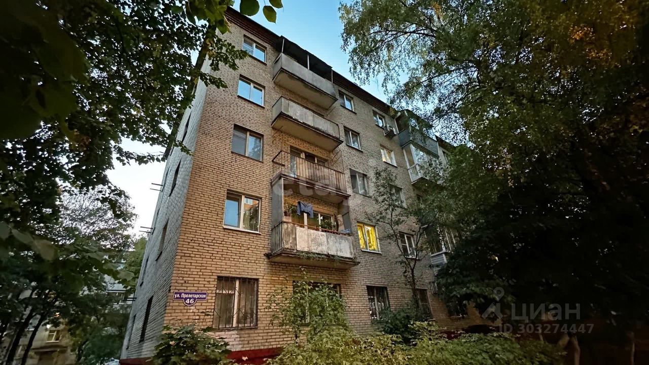 Продажа однокомнатной квартиры 30,8м² ул. Пролетарская, 46, Балашиха,  Московская область, Балашихинский район, Балашиха городской округ,  Железнодорожный микрорайон, м. Железнодорожная - база ЦИАН, объявление  303274447