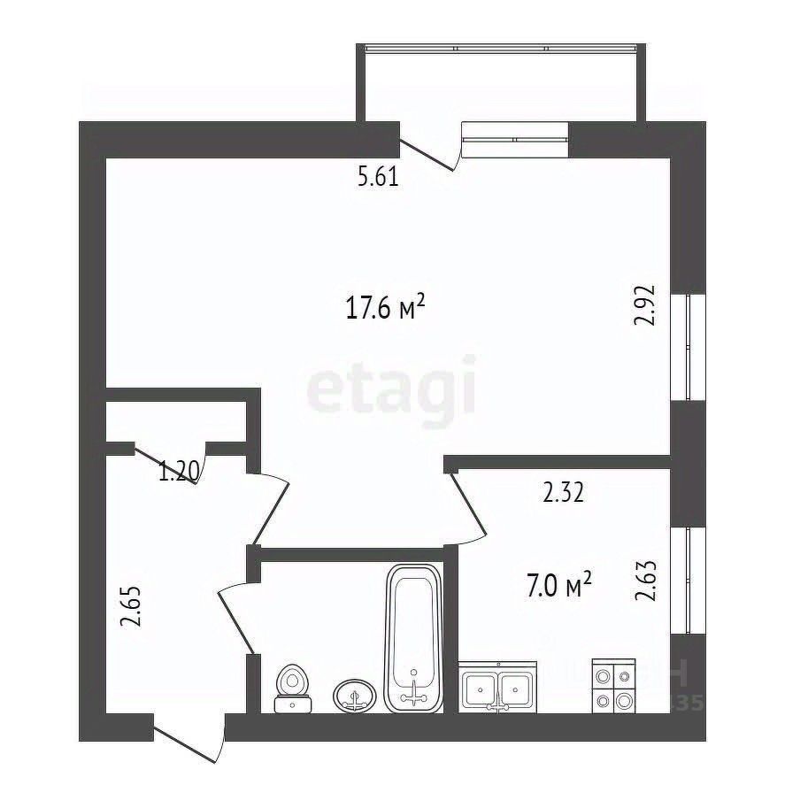 Продаю однокомнатную квартиру 30,4м² ул. Демьяна Бедного, 3К4, Москва, м.  Народное Ополчение - база ЦИАН, объявление 303275171