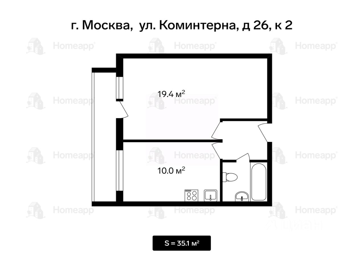 Купить квартиру на улице Коминтерна в Москве, продажа квартир во вторичке и  первичке на Циан. Найдено 45 объявлений