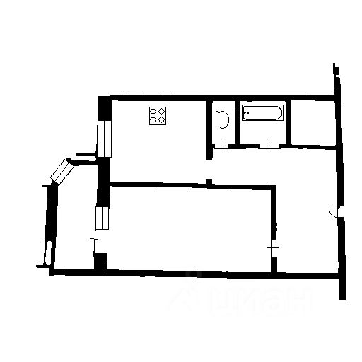 Планировка этой квартиры по данным Циан