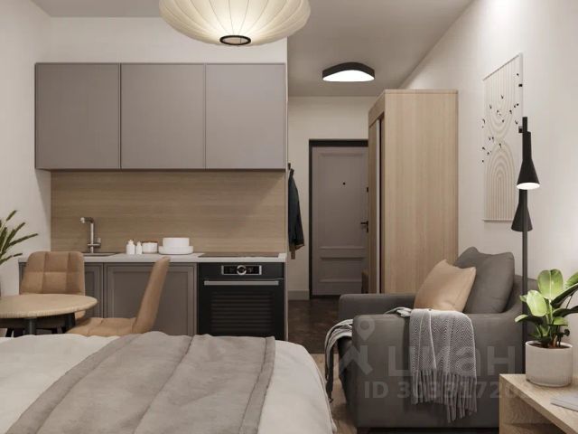 Студия, 24 м², 10/19 этаж