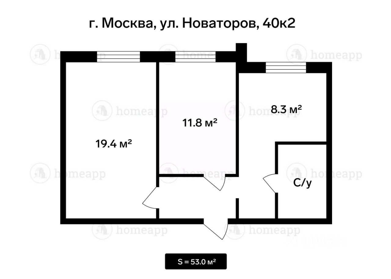 Купить квартиру на улице Новаторов дом 40К2 в Москве, продажа жилой  недвижимости на Циан. Найдено 4 объявления