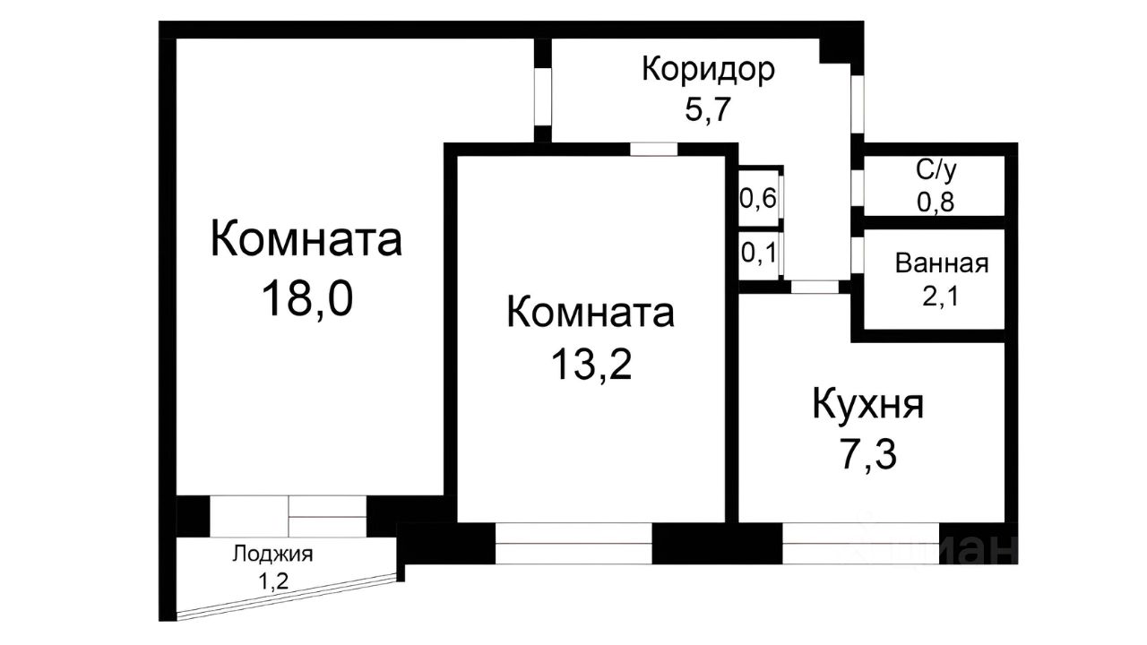 Продаю двухкомнатную квартиру 48м² ул. Павла Корчагина, 11, Москва, м. ВДНХ  - база ЦИАН, объявление 303334886