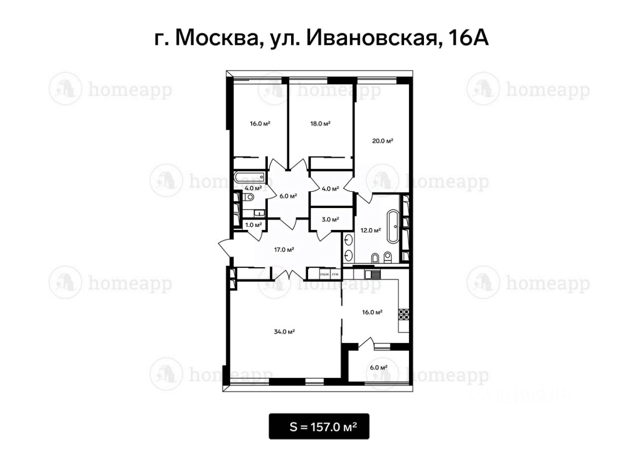 Купить квартиру на улице Ивановская дом 16А в Москве, продажа жилой  недвижимости на Циан. Найдено 8 объявлений